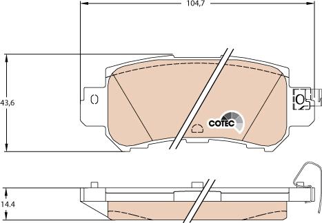 TRW GDB3539 - Гальмівні колодки, дискові гальма autocars.com.ua