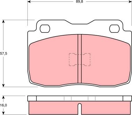 TRW GDB359 - Тормозные колодки, дисковые, комплект avtokuzovplus.com.ua