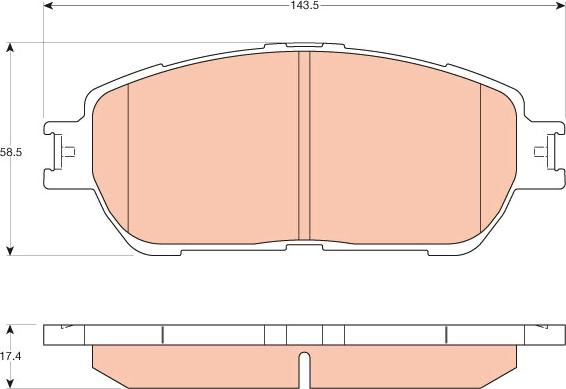 TRW GDB3612 - Тормозные колодки, дисковые, комплект avtokuzovplus.com.ua