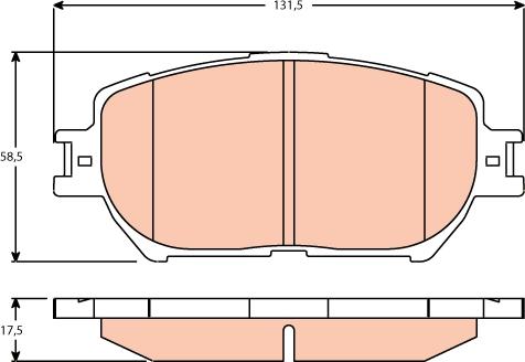 TRW GDB3628 - Тормозные колодки, дисковые, комплект avtokuzovplus.com.ua