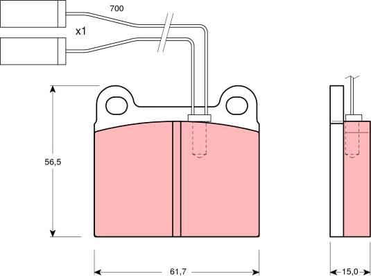 TRW GDB362 - Тормозные колодки, дисковые, комплект avtokuzovplus.com.ua