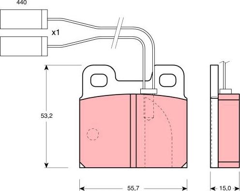 TRW GDB363 - Тормозные колодки, дисковые, комплект avtokuzovplus.com.ua