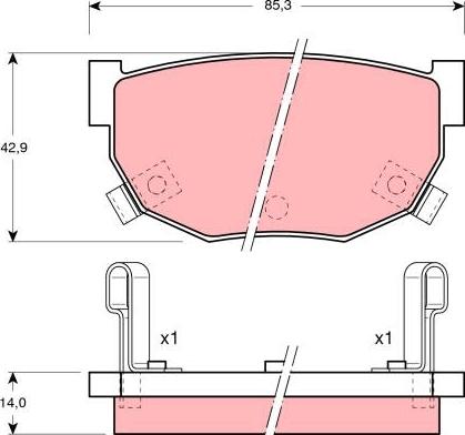 TRW GDB368 - Тормозные колодки, дисковые, комплект avtokuzovplus.com.ua