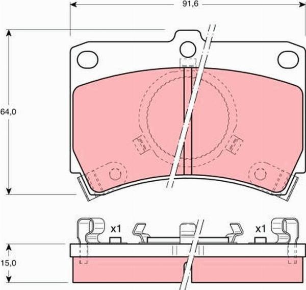 TRW GDB374 - Гальмівні колодки, дискові гальма autocars.com.ua