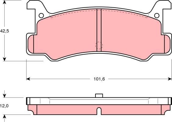 TRW GDB375AT - Тормозные колодки, дисковые, комплект autodnr.net