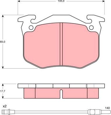 TRW GDB386 - Тормозные колодки, дисковые, комплект avtokuzovplus.com.ua