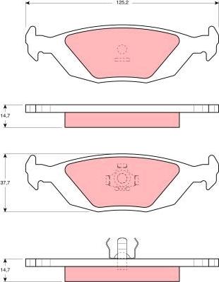 TRW GDB392 - Тормозные колодки, дисковые, комплект avtokuzovplus.com.ua