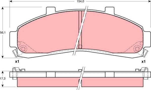 TRW GDB4010 - Тормозные колодки, дисковые, комплект avtokuzovplus.com.ua