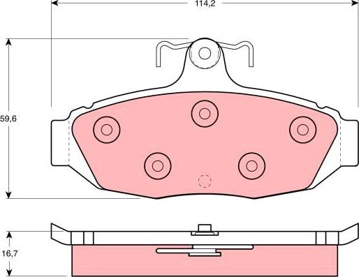 TRW GDB4020 - Гальмівні колодки, дискові гальма autocars.com.ua