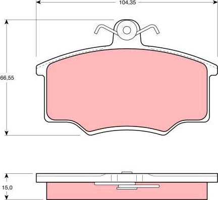 TRW GDB403 - Тормозные колодки, дисковые, комплект avtokuzovplus.com.ua