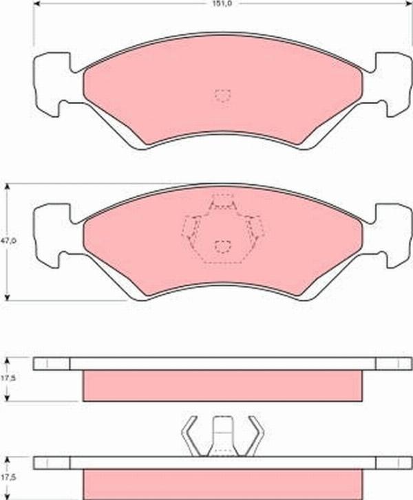 TRW GDB4081 - Гальмівні колодки, дискові гальма autocars.com.ua