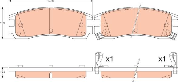 TRW GDB4098 - Гальмівні колодки, дискові гальма autocars.com.ua