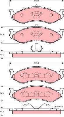 TRW GDB4104 - Тормозные колодки, дисковые, комплект avtokuzovplus.com.ua