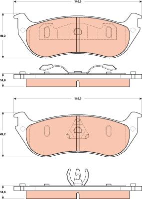 TRW GDB4132 - Тормозные колодки, дисковые, комплект avtokuzovplus.com.ua