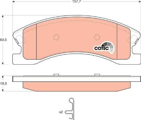 TRW GDB4133DT - Гальмівні колодки, дискові гальма autocars.com.ua