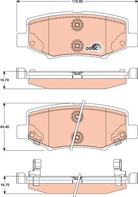 TRW GDB4145 - Тормозные колодки, дисковые, комплект avtokuzovplus.com.ua