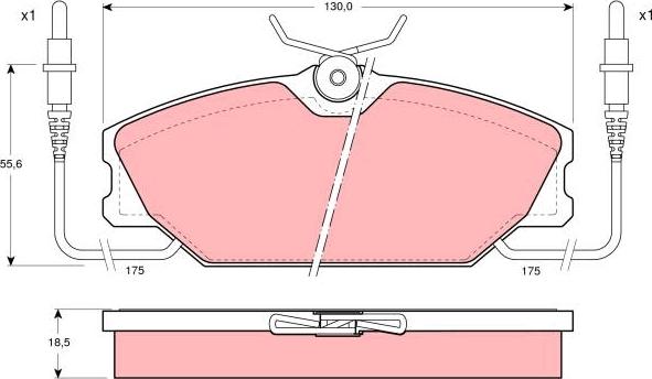 TRW GDB425 - Тормозные колодки, дисковые, комплект avtokuzovplus.com.ua