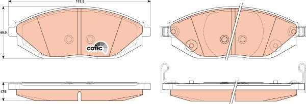 TRW GDB4606 - Тормозные колодки, дисковые, комплект avtokuzovplus.com.ua