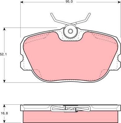 TRW GDB460 - Тормозные колодки, дисковые, комплект avtokuzovplus.com.ua