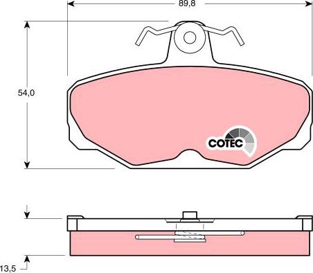 TRW GDB472 - Тормозные колодки, дисковые, комплект avtokuzovplus.com.ua