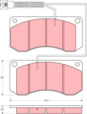 TRW GDB5052 - Тормозные колодки, дисковые, комплект avtokuzovplus.com.ua