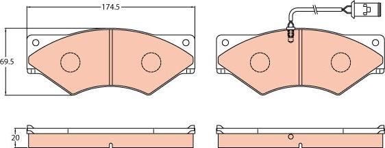 TRW GDB5062 - Тормозные колодки, дисковые, комплект avtokuzovplus.com.ua