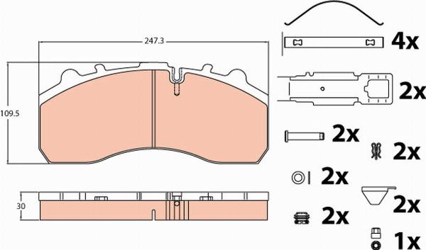 TRW GDB5067 - Гальмівні колодки, дискові гальма autocars.com.ua