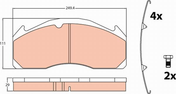 TRW GDB5085 - Гальмівні колодки, дискові гальма autocars.com.ua