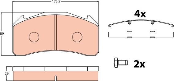 TRW GDB5088 - Тормозные колодки, дисковые, комплект avtokuzovplus.com.ua