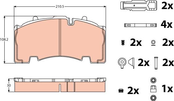 TRW GDB5093 - Гальмівні колодки, дискові гальма autocars.com.ua