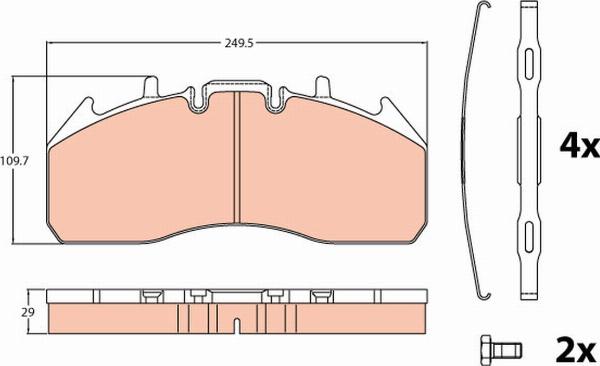 TRW GDB5096 - Гальмівні колодки, дискові гальма autocars.com.ua