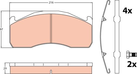 TRW GDB5103 - Тормозные колодки, дисковые, комплект avtokuzovplus.com.ua