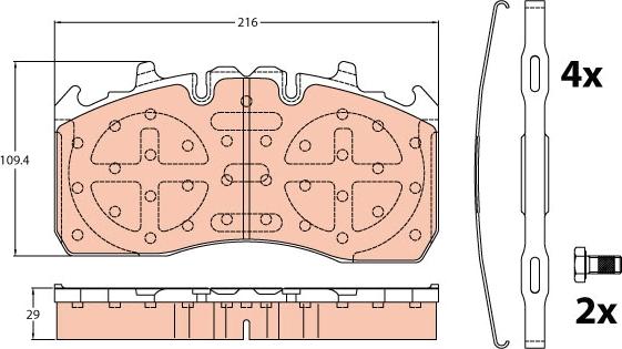 TRW GDB5112 - Тормозные колодки, дисковые, комплект avtokuzovplus.com.ua