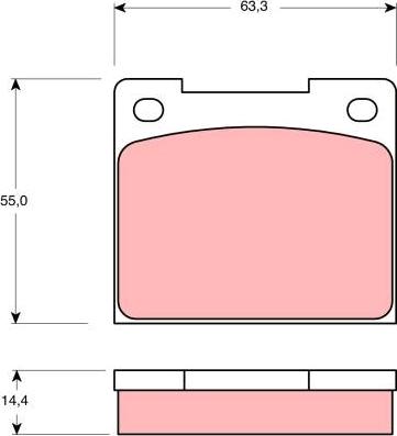 TRW GDB533 - Тормозные колодки, дисковые, комплект avtokuzovplus.com.ua