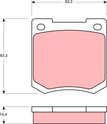 TRW GDB535 - Тормозные колодки, дисковые, комплект avtokuzovplus.com.ua