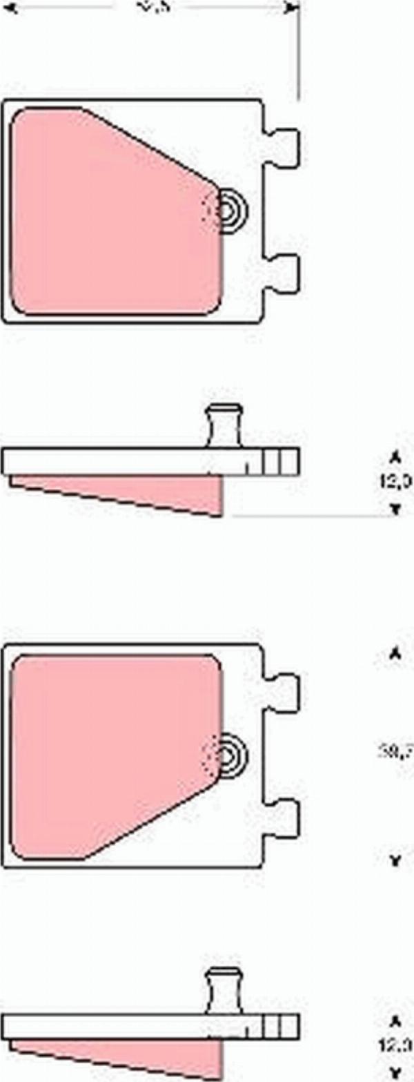 TRW GDB563 - Гальмівні колодки, стояночні дискові гальма autocars.com.ua