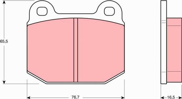 TRW GDB611 - Гальмівні колодки, дискові гальма autocars.com.ua