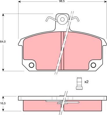 TRW GDB632 - Тормозные колодки, дисковые, комплект autodnr.net