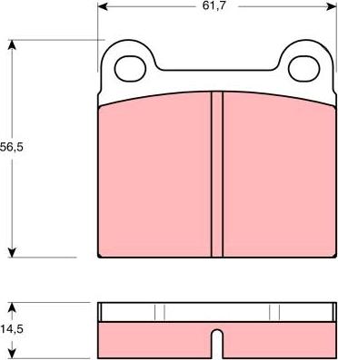 TRW GDB656 - Гальмівні колодки, дискові гальма autocars.com.ua