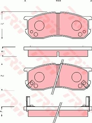 TRW GDB7024AT - Гальмівні колодки, дискові гальма autocars.com.ua