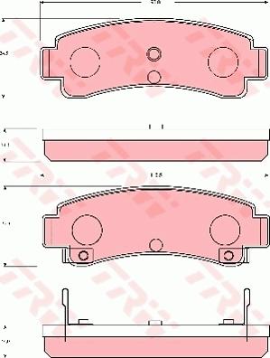 TRW GDB7028 - Гальмівні колодки, дискові гальма autocars.com.ua