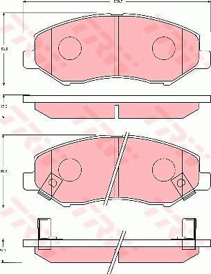 TRW GDB7035 - Гальмівні колодки, дискові гальма autocars.com.ua