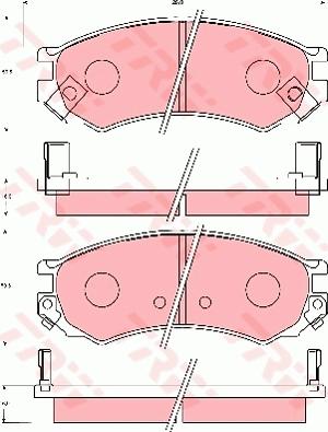 TRW GDB7037 - Гальмівні колодки, дискові гальма autocars.com.ua