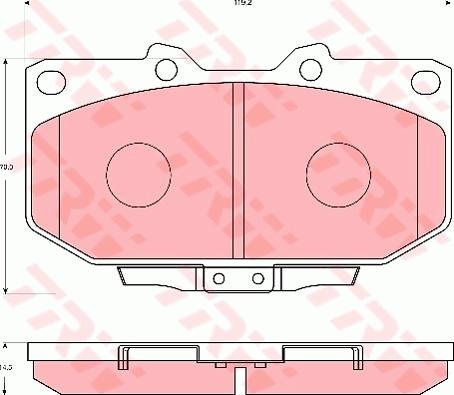 TRW GDB7038 - Гальмівні колодки, дискові гальма autocars.com.ua