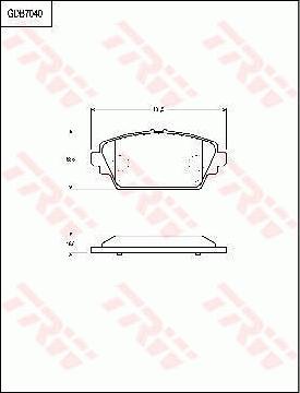 TRW GDB7040 - Тормозные колодки, дисковые, комплект avtokuzovplus.com.ua