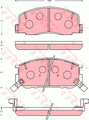 TRW GDB7050 - Тормозные колодки, дисковые, комплект avtokuzovplus.com.ua