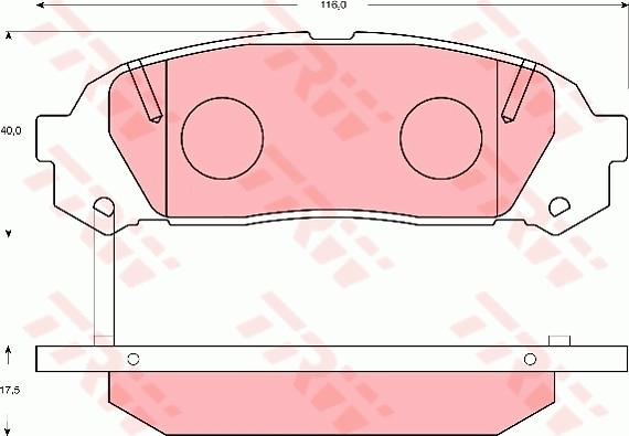 TRW GDB7065AT - Гальмівні колодки, дискові гальма autocars.com.ua