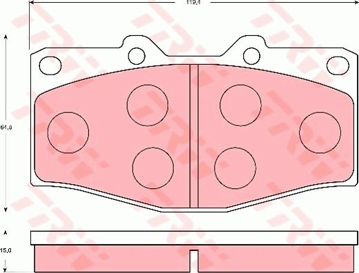 TRW GDB7068 - Тормозные колодки, дисковые, комплект avtokuzovplus.com.ua