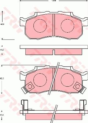 TRW GDB7090 - Тормозные колодки, дисковые, комплект avtokuzovplus.com.ua