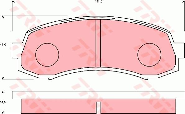 TRW GDB7097 - Гальмівні колодки, дискові гальма autocars.com.ua